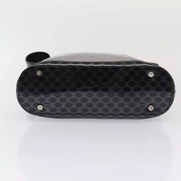 CELINE Macadam Canvas Shoulder Bag Vinyl Black - Picture 12 of 16